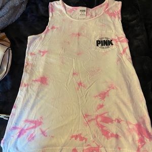 Oversized Tie Dye PINK tanktop